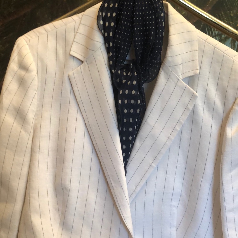 Brooks Brothers Pinned Striped Ivory Suite